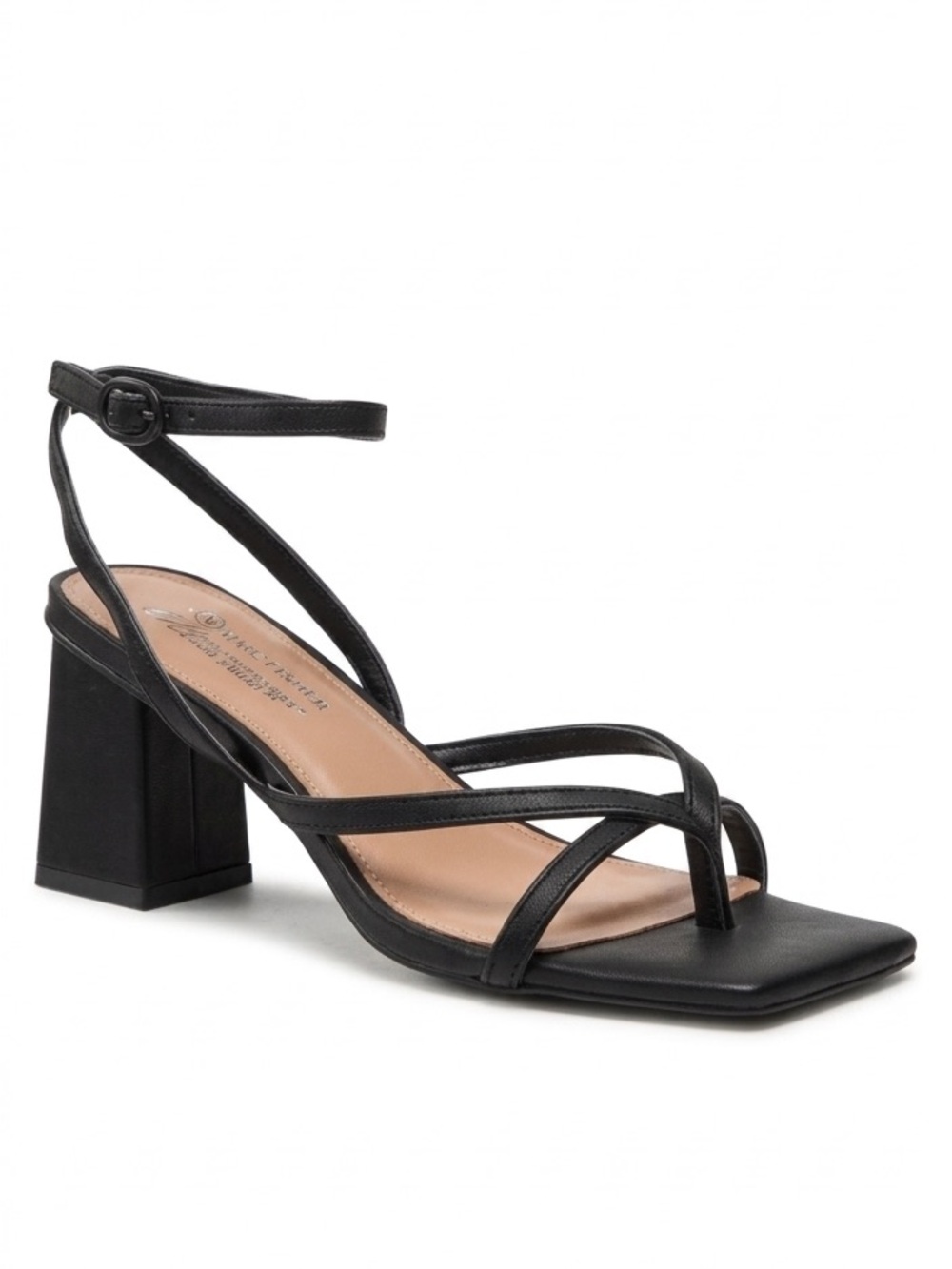Call It Spring Black Strappy Heels – Size 8
